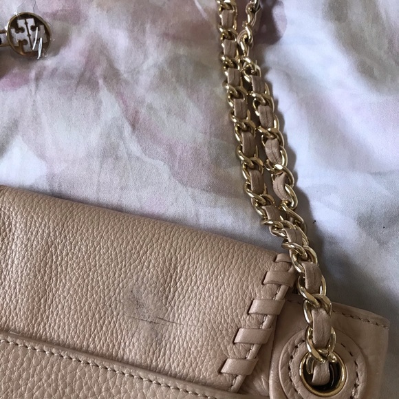 Tory Burch Marion Small Leather Bag Light Oak - Picture 11 of 16